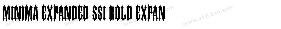 Minima Expanded SSi Bold Expanded字体转换